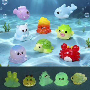 Bestseller: Decorazioni Pastello Stile Mermaidcore, Vivaci Animali Marini in Resina, Collezione Giardino Marino, Artigianato Educativo - Product Image 3