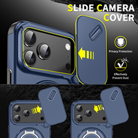 Coques de téléphone populaires à rotation 360 degrés pour iPhone Duo, protection antichoc de l'appareil photo, coque arrière