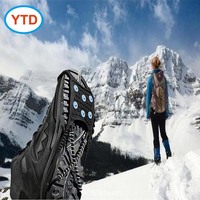 YTD YTD-011 Couvre-chaussures antidérapants en caoutchouc légers et durables pour la marche sur neige, adhérence antidérapante pour roues de voiture, 4 tailles