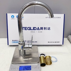 ก๊อกน้ำห้องครัวสแตนเลส 304 แบบก้านเดียว วาล์วเซรามิก หมุนได้ 360 องศา ติดตั้งบนเคาน์เตอร์ สไตล์โมเดิร์น - Product Image 4