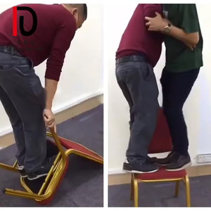 Sillas de comedor para boda con marco de hierro envuelto en tela suave apilable al por mayor de tela suave apilable al por mayor - Product Image 6