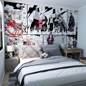 Papier peint d'anime japonais Shippuden Xiao Organization, noir et blanc, style bande dessinée - Product Image 3