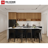 PA One Stop Factory Prêt à assembler des armoires de cuisine modulaires modernes en mélamine pour villa et appartement