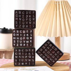 Timbri Alfabetici <span class=keywords><strong>in</strong></span> Legno per Diario, Set di Timbri Decorativi <span class=keywords><strong>in</strong></span> Legno e Gomma Mini con Scatole - Product Image 2