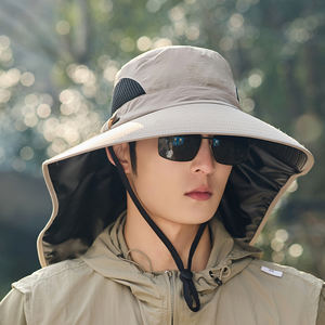 Estate Outdoor uomo nuova protezione UV cappello secchio protezione collo per la pesca in montagna con tesa larga - Product Image 3