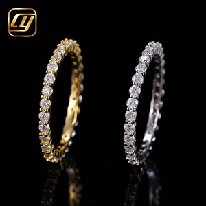 Anillo de Compromiso de Diamantes Cultivados en Laboratorio, Plata S925, Banda Completa de Eternidad, Certificado IGI, Joyería Fina para Mujer, Venta al Por Mayor de Fábrica CHOYUE - Product Image 1