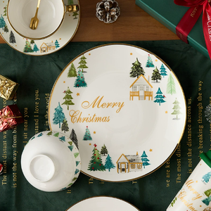 Juego de Vajilla de Cerámica con Diseño de Árbol de Navidad, Apto para Lavavajillas, Ecológico, a Precio Competitivo - Product Image 4