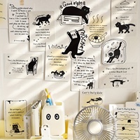 JAI IMAN 30 pièces DIY Cartes postales décoratives esthétiques Chat Noir et Blanc pour décoration murale et loisirs créatifs en papier