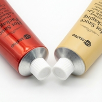 Tube en aluminium pliable pour sauce piquante, pâte de chili, salsa picante, tubes métalliques imprimés sur mesure