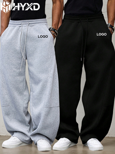 Nuovi Arrivi: Pantaloni da Uomo Oversize Stile High-Street, Pantaloni Semplici a Gamba Dritta, Pantaloni Sportivi Larghi in Rayon Pesante per Uomo - Product Image 1