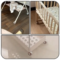 Roulettes pour lit bébé, remplacement de meubles, petites roues en caoutchouc universelles avec frein, silencieuses et non-marquantes
