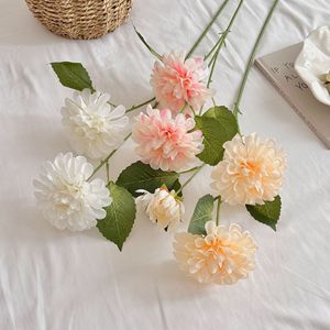 Venta Directa de Fábrica, Flores Artificiales de Dalia, Dalia de Seda para Centros de Mesa y Arreglos Florales para Bodas - Product Image 4