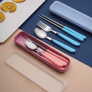 Portable Korean Style Utensil <b>Set</b> Travel Spoon Fork <b>Set</b> for Kids Students and Gifts - Product Image 2