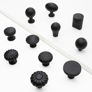 Varios pomos de armario para muebles, tiradores de cocina de aleación de Zinc, tiradores de cajón de oro negro, tiradores de armario, tiradores de armario - Product Image 2