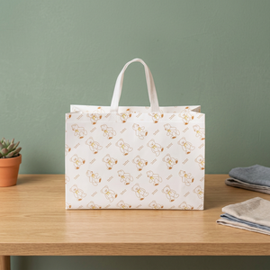 Bolso de compras no tejido con patrón informal blanco - Product Image 3