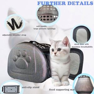 Muestra gratuita de transportín para gatos de tela suave, bolsa de transporte portátil para gatos, jaula plegable para mascotas, para gatitos y perros pequeños de hasta 9 libras. - Product Image 3