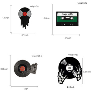 Vendita calda scuro del vento perno fustellante stampato in vinile dischi di metallo <span class=keywords><strong>cassetta</strong></span> nastro perno per i vestiti per uso regalo all'ingrosso - Product Image 2