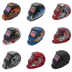 Vente en gros casque de soudeur auto-assombrissant, casque de soudage à lentille auto-assombrissante