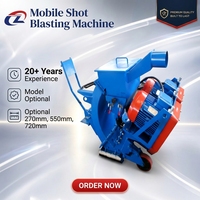 Machine de sablage mobile CE personnalisée pour la préparation des surfaces routières en béton, facile à utiliser, nettoyage des surfaces