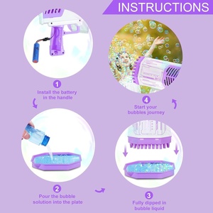 ปืนยิงฟองสบู่อัตโนมัติ69รู ABS ได้ทั้งชายและหญิงของเล่นกลางแจ้งไฟคุณลักษณะการตกแต่งงานแต่งงานของเด็กปืนพลาสติกได้รับการรับรอง ODM - Product Image 2