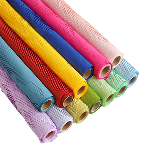 Hot bán giấy kraft CuộN tinh bột lớp phủ tuyệt vời tổ ong lưới hoa gói giấy cho bó hoa lót bao bì trang trí - Product Image 4