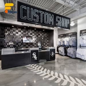 Tienda de ropa deportiva moderna, diseño de interiores, estante de exhibición de ropa personalizado, tienda de deportes de moda, accesorio, ropa, muebles de Boutique - Product Image 3