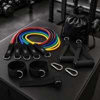 Bandes de Résistance avec Poignées, Ensemble de 11 Pièces pour Entraînement à Domicile, Musculation, Thérapie Physique, Hommes et Femmes, OEM