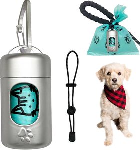 Distributeur de sacs à déjections pour chien Huamaohengchun à fixer au laisse avec clip, support de sacs à déjections à texture douce pour la peau, idéal pour les promenades avec chien et chat - Product Image 1