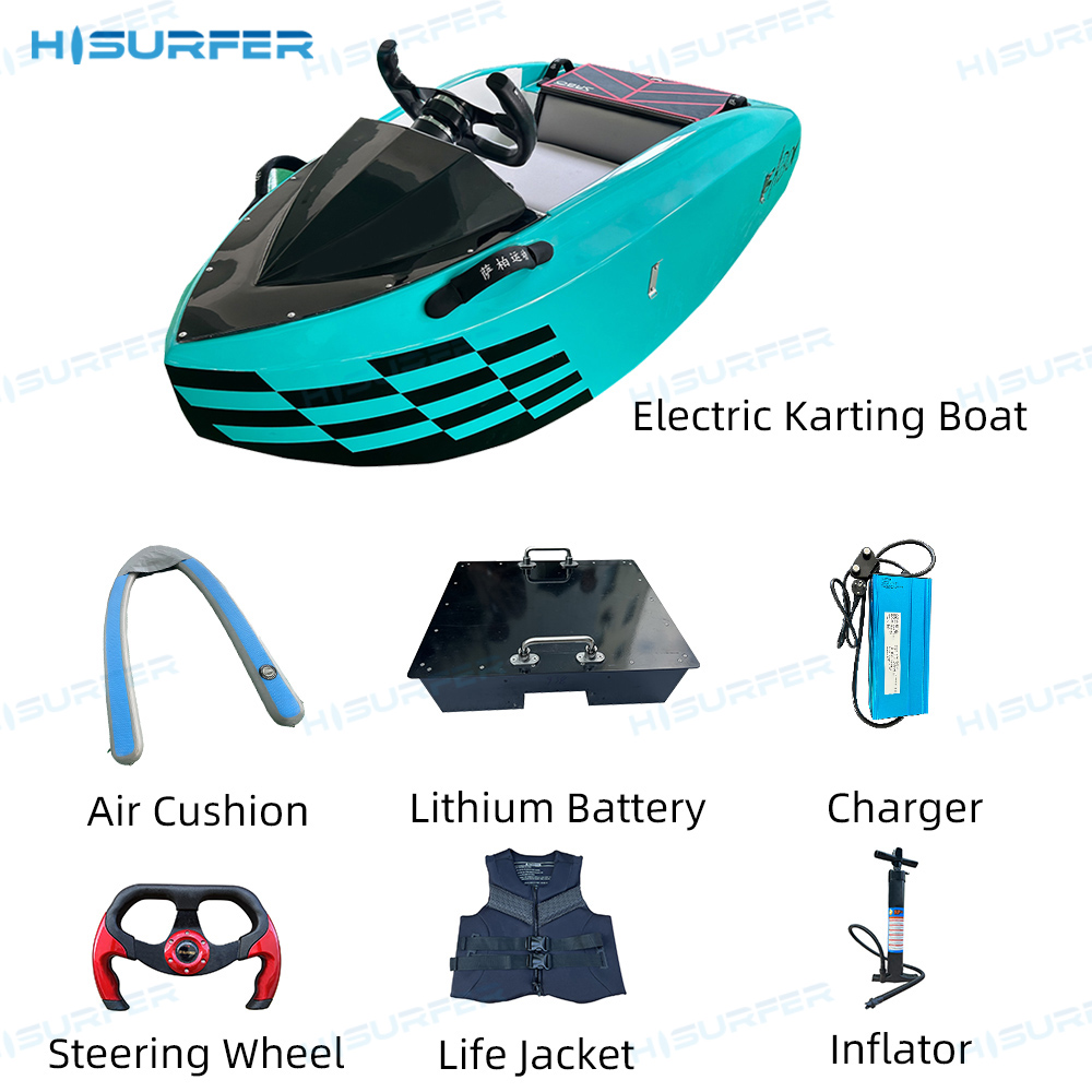 Factory Price 2 Person Electric Mini Jet Boat Jet Propulsion Powered Boat 45KM/H 72V 71A Battery Jet Boat