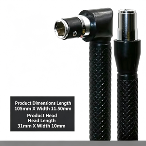 L-Shaped Double-Ended Socket Wrench 6.35mm Metric 105mm Length Zinc Plated Steel <b>Tool</b> - Product Image 4