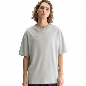 Camiseta personalizada de algodón 280g 100% Hip Hop de gama alta de gran tamaño de manga corta para hombre, ropa de calle Ringer, diseño de camiseta en blanco - Product Image 1