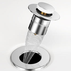 Tapón de Desagüe Universal para Lavabo con Botón de Presión, Acero Inoxidable, ABS, Núcleo de Cobre, Diseño Minimalista, Tipo Rebotante, Filtro para Fregadero - Product Image 1