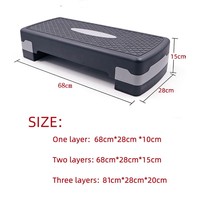 Plataforma de Ejercicio Aeróbico, Pedal de Gimnasio Ajustable, Plataforma de Equilibrio, Plataforma de Ejercicio para el Hogar