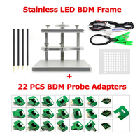 Programador de ECU de Última Generación, Marco BDM KESS LED de Aluminio y Acero Inoxidable, 22 Adaptadores BDM, Herramienta de Ajuste de Chips, 4 Sondas de Prueba