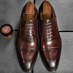 Chaussures Oxford en cuir véritable pour hommes, chaussures de cérémonie britanniques formelles - Product Image 2