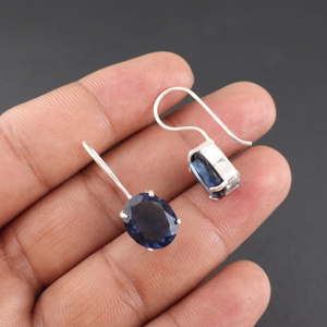 Nouveauté Indienne 2026 : Boucles d'oreilles en topaze bleue de Londres, bijoux en argent sterling 925 plaqué pour femmes et jeunes filles - Product Image 6