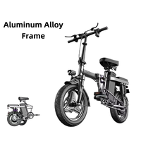 Vélo électrique plié à cadre en alliage d'aluminium au lithium 400W 20ah à bas prix avec chargeur USB