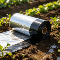 Bosu Biologisch afbreekbare landbouwfolie, zilver-zwarte mulchfolie van PE-plastic, CE-gecertificeerd, 5 jaar levensduur, op maat te snijden.