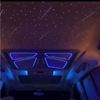 Lumière de toit de voiture ciel étoilé à fibre optique 18W RGBW LED Kit de moteur de lumière de voiture à fibre optique + 0.75mm fibre optique 500 pièces 3 mètres de longueur