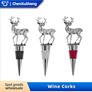 Christmas Wine Stopper Zinc Alloy Bottle Simple Style Metal Wine Stoppers For Holiday Decor - Product Image 4