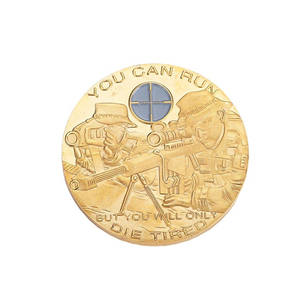 <strong>Soldiers</strong> Sniper Commemorative Coin Aim Pattern Embossed Challenge Souvenir Collection Medal Gift - Product Image 1