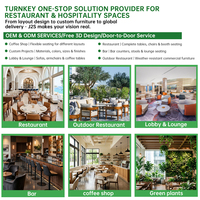 Ensemble de meubles de restaurant commercial J2S, chaises et table rembourrées, banquette moderne, projets d'aménagement intérieur d'hôtel