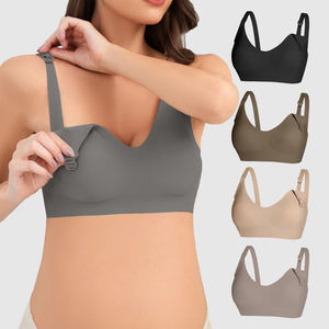 Hersteller S <span class=keywords><strong>M</strong></span> L XL LOGO Custom Hochwertige Sexy V-Ausschnitt Komfort Jelly Strip Mutterschaft Stillen Still-BH - Product Image 5