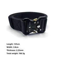 Travail d'entraînement Rigger Randonnée EDC Ceinture tactique en nylon élastique pour hommes avec boucle à dégagement rapide en aluminium