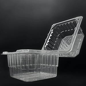 Envase de Plástico Desechable y Reciclable Ecode de 8 Pulgadas Tipo Blister <span class=keywords><strong>para</strong></span> <span class=keywords><strong>Lechuga</strong></span>, Microgreens, Sushi y Hamburguesas - Product Image 1