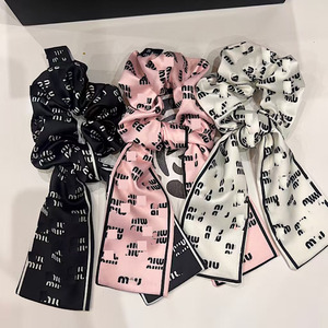 مصمم العلامة التجارية حلوة الغابات حروف الشريط الشعر المألوف وتنوعا جديدة ذيل حصان عقال بالجملة - Product Image 1