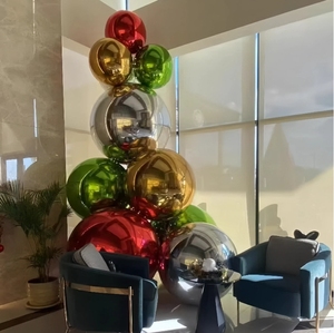 Bola de espejo inflable de Color deslumbrante superventas, suministros de decoración para cumpleaños, bodas y vacaciones, bola colorida reflectante - Product Image 3