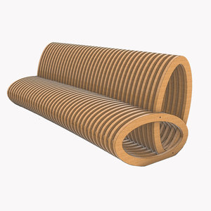 Y517 Curved Sofa Bench Modern <b>Wood</b> <b>Slice</b> Counter Stool Commercial Indoor-Outdoor Art Chair School Hospital - Product Image 1