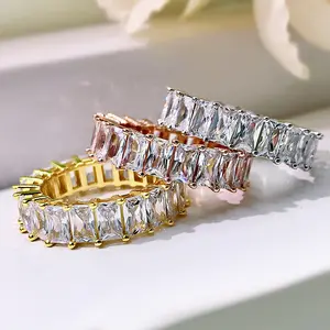Anillos de plata de ley 2022 para mujer, joyería con incrustaciones de diamante de circonio, 925