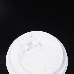 Vente directe d'usine Couvercle de tasse Gobelets en plastique jetables Ps Couvercle plat pour tasse à café chaude Emballage à emporter - Product Image 3
